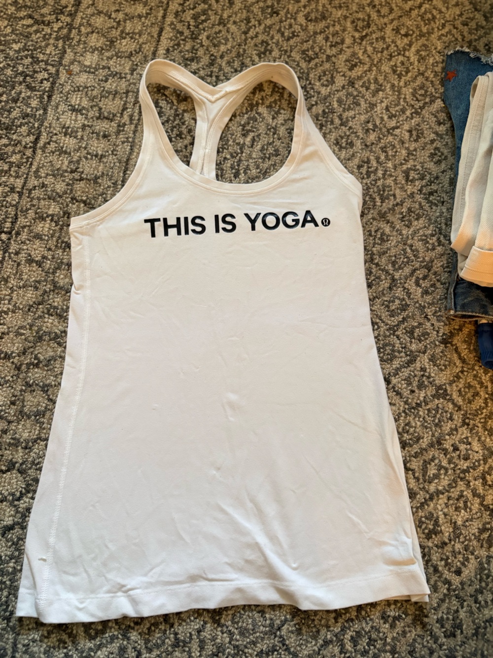 Lululemon White Racerback Tank Top - Women